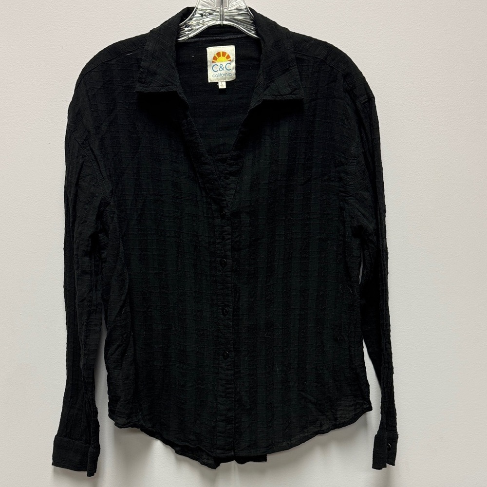 C.C Classic Black Textured Shirt